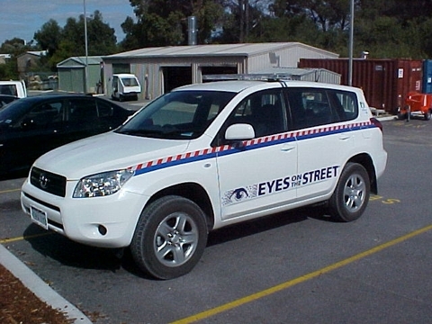 Eyes On the Street branded automobile