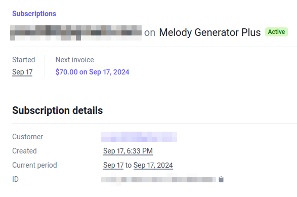 Melody Generator first annual sub
