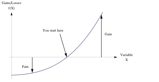 Taleb convexity 
graph